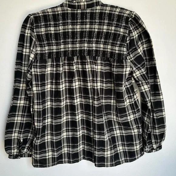 J.Crew Monochrome Plaid Button-Up Shirt size XXS - Picture 2 of 13